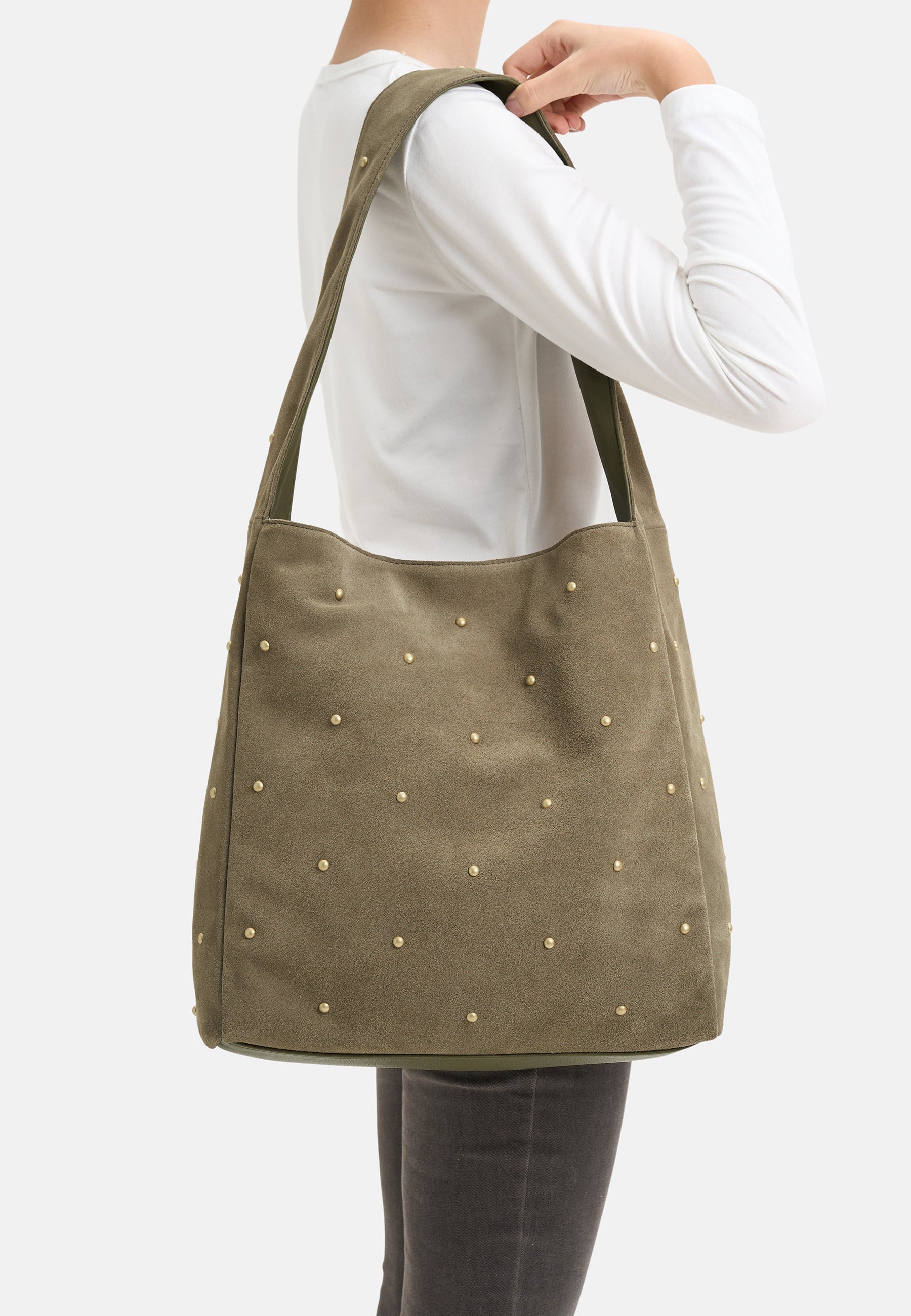 FREDsBRUDER The Beaded Hobo Handtasche Greyish Khaki