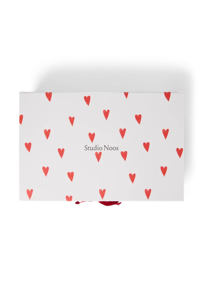 Studio Noos Gift Box L Geschenkbox White Hearts groß