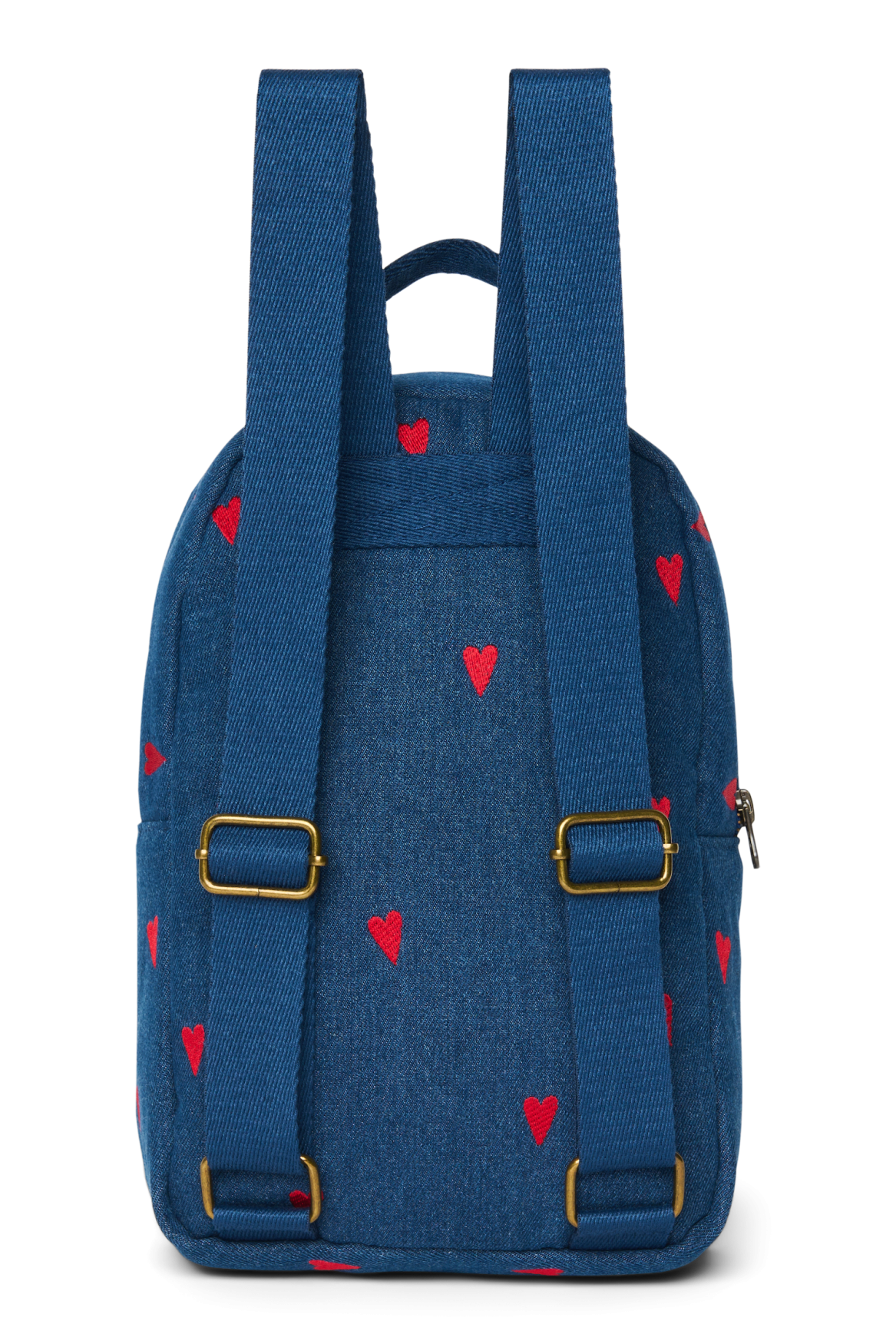 Studio Noos Denim Mini-Rucksack Dunkelblau Rote Herzen
