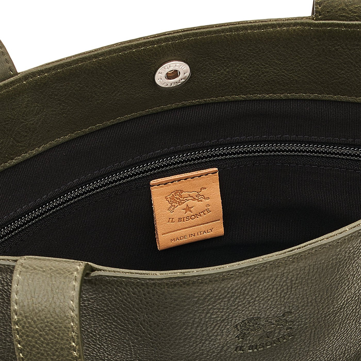 Il Bisonte Oriuolo Shopper Ledertasche grün