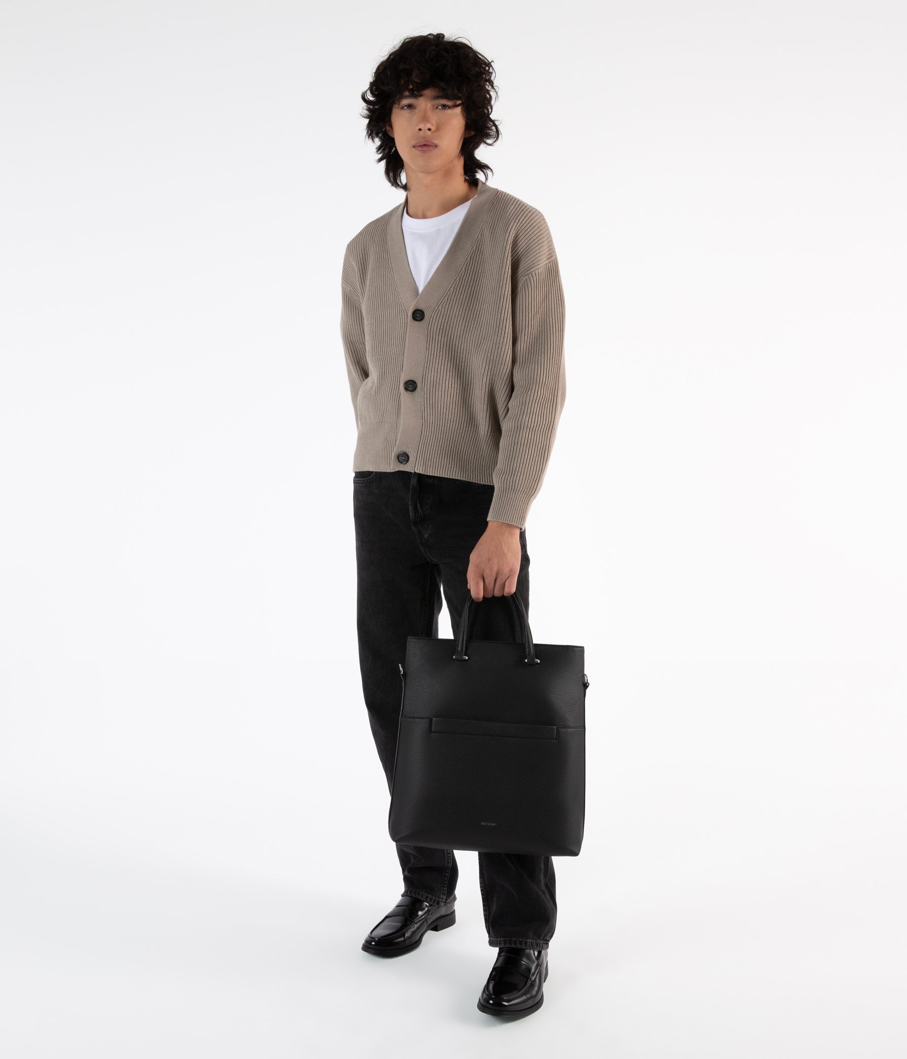 Matt & Nat Grain Lennie Tote Shopper Schwarz Laptopfach