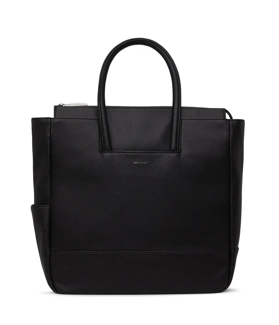 Matt & Nat Purity Percio Wickeltasche Schwarz groß