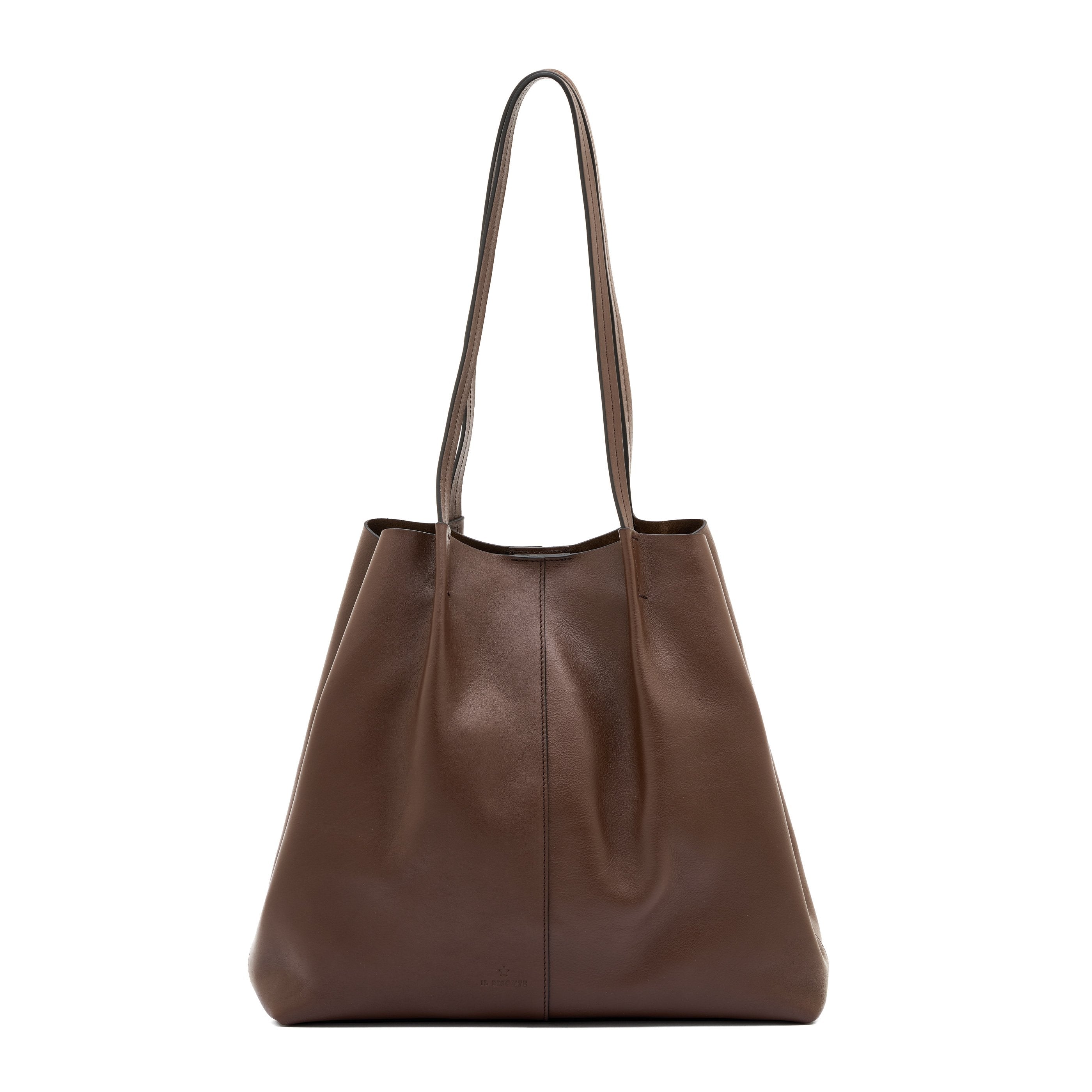 Il Bisonte Nina Shopping Tote Leder tabak Pouch