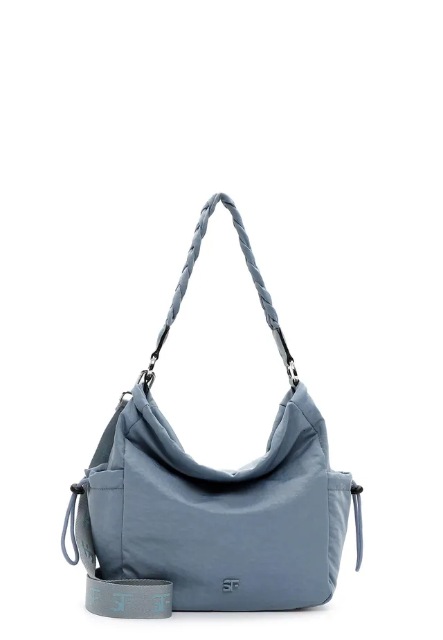 SURI FREY Abby Schultertasche Denim geflochten