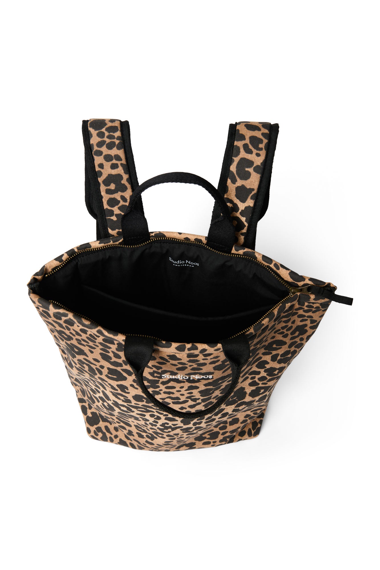 Studio Noos Cotton Adult Rucksack Braun Leopard