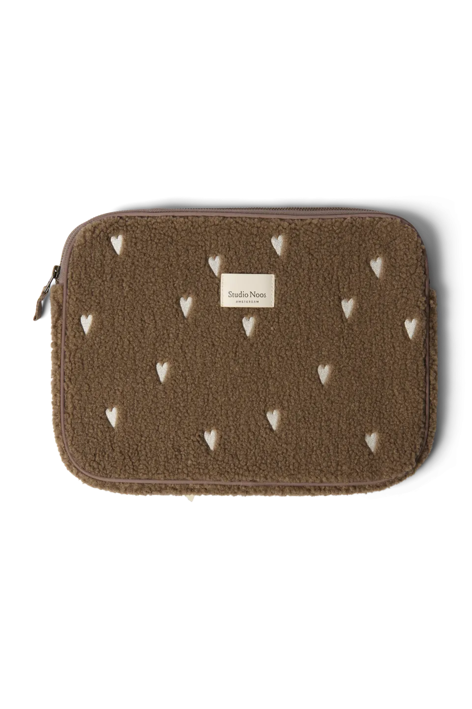 Studio Noos Teddy Laptophülle 13 Zoll Brown Hearts Teddy