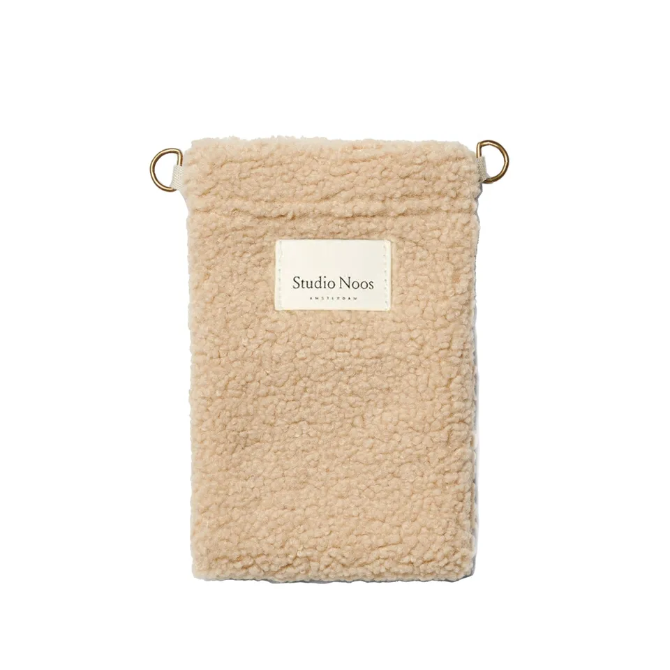 Studio Noos Teddy Phone Bag Handytasche Ecru 15x21