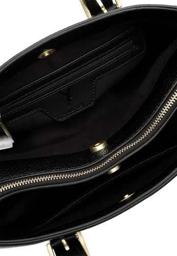 SURI FREY SFY Maggy Cityshopper L Shopper Schwarz genarbt