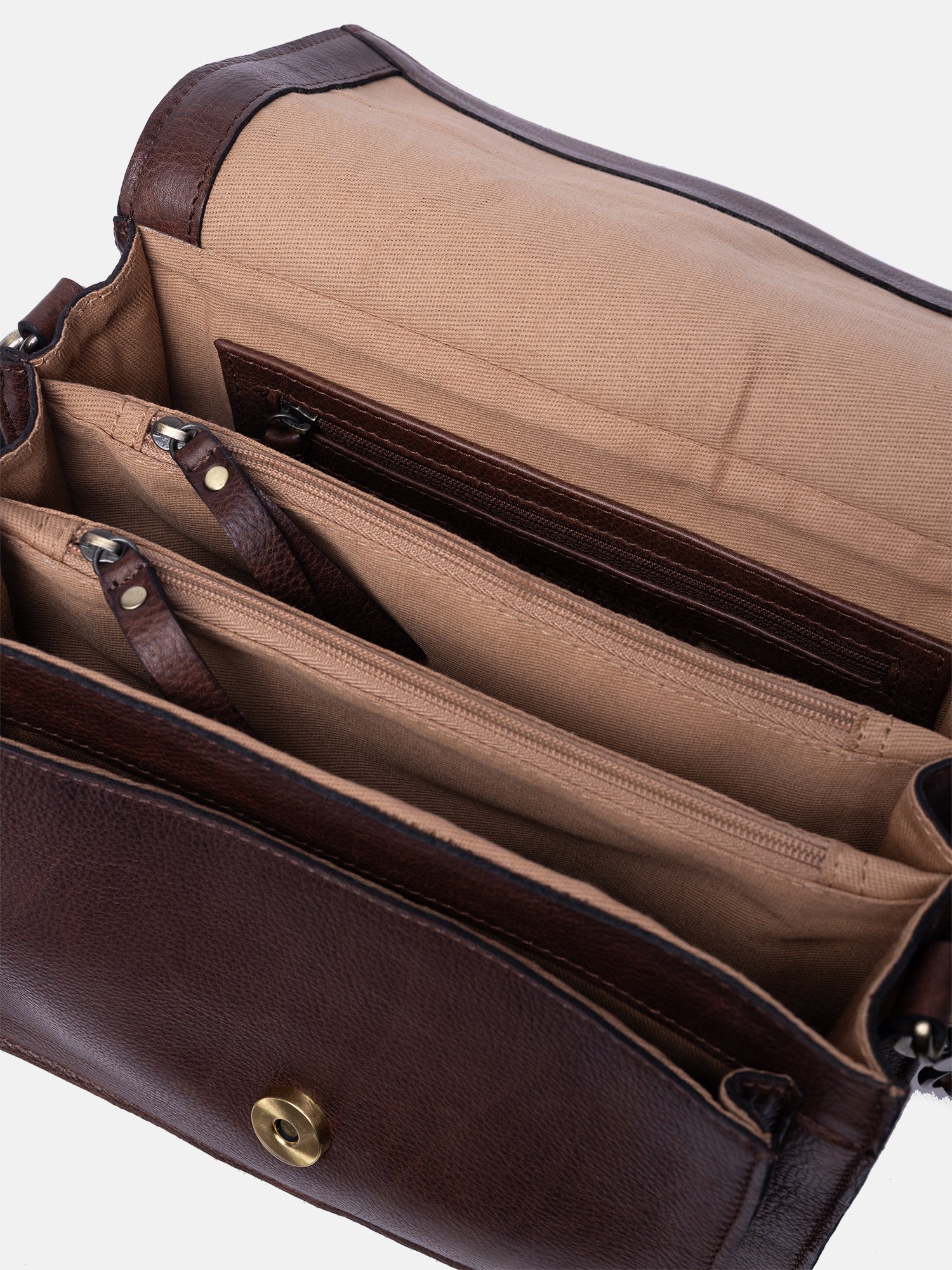 RE:DESIGNED Urban Neko Umhängetasche Woodsmoke Vollleder