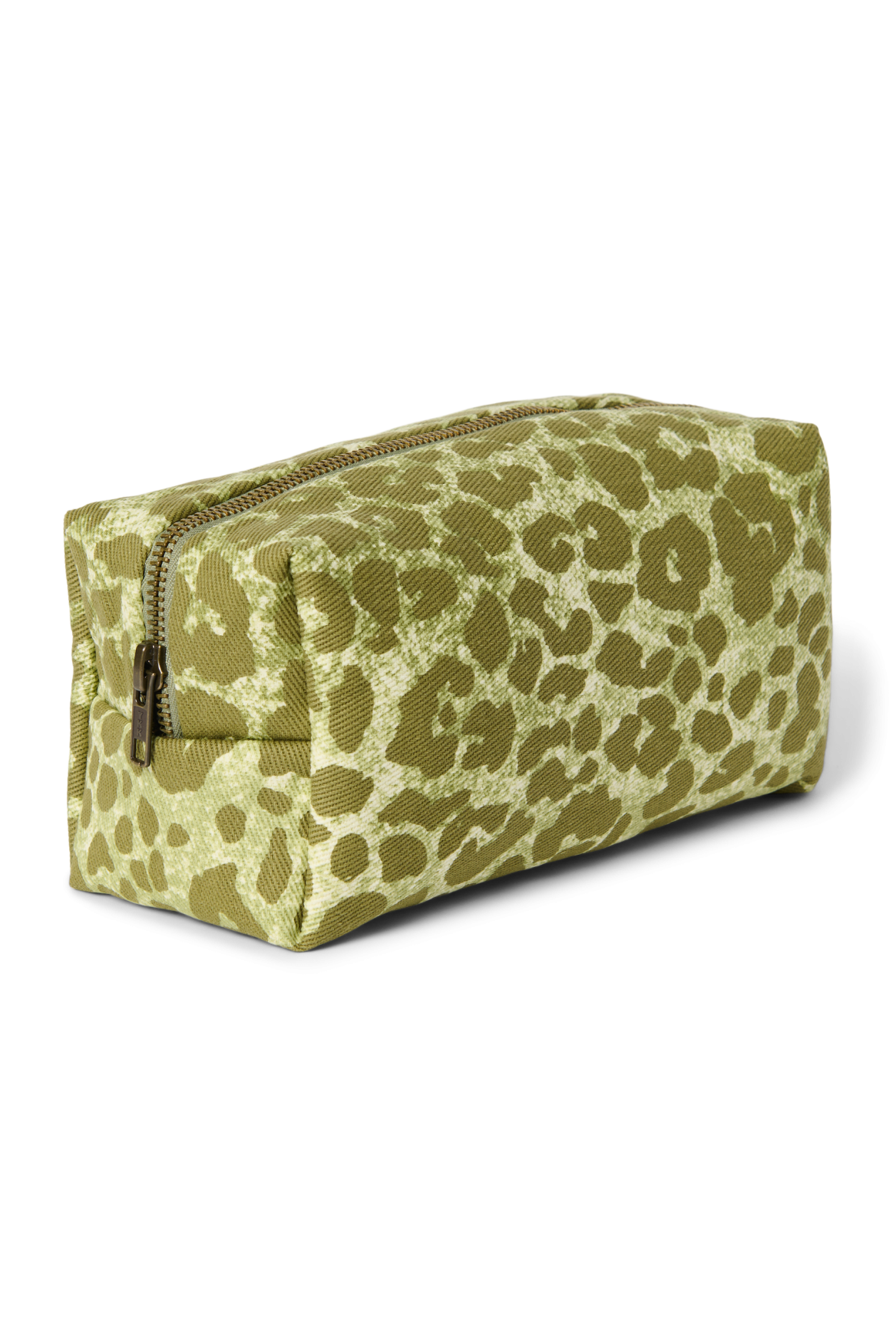 Studio Noos Cotton Pouch Green Leopard Kosmetiktasche