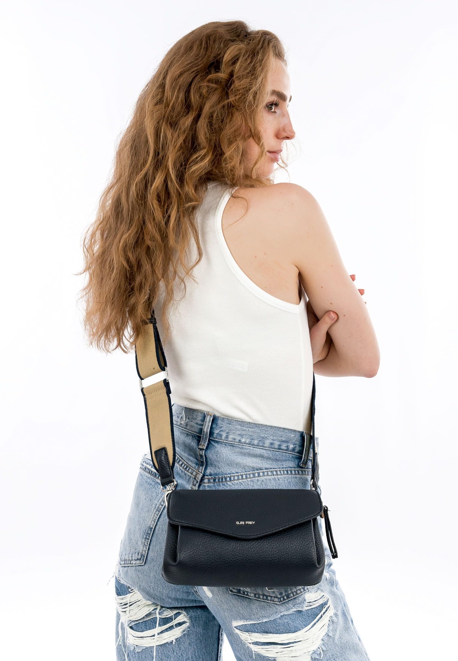 SURI FREY Hanny Crossbody Umhängetasche Blue vegan