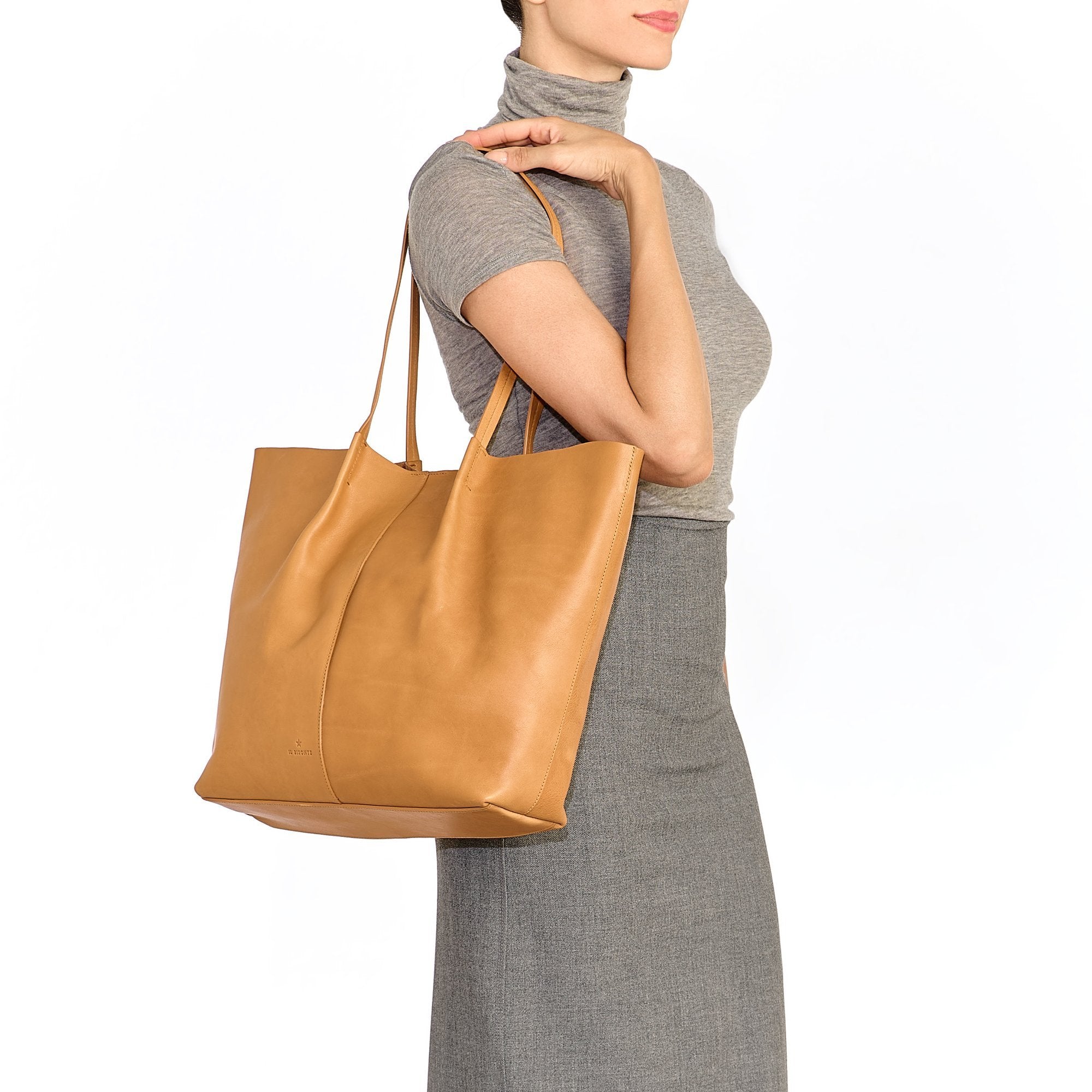 Il Bisonte Nina Shopper Natur Vollleder Damen