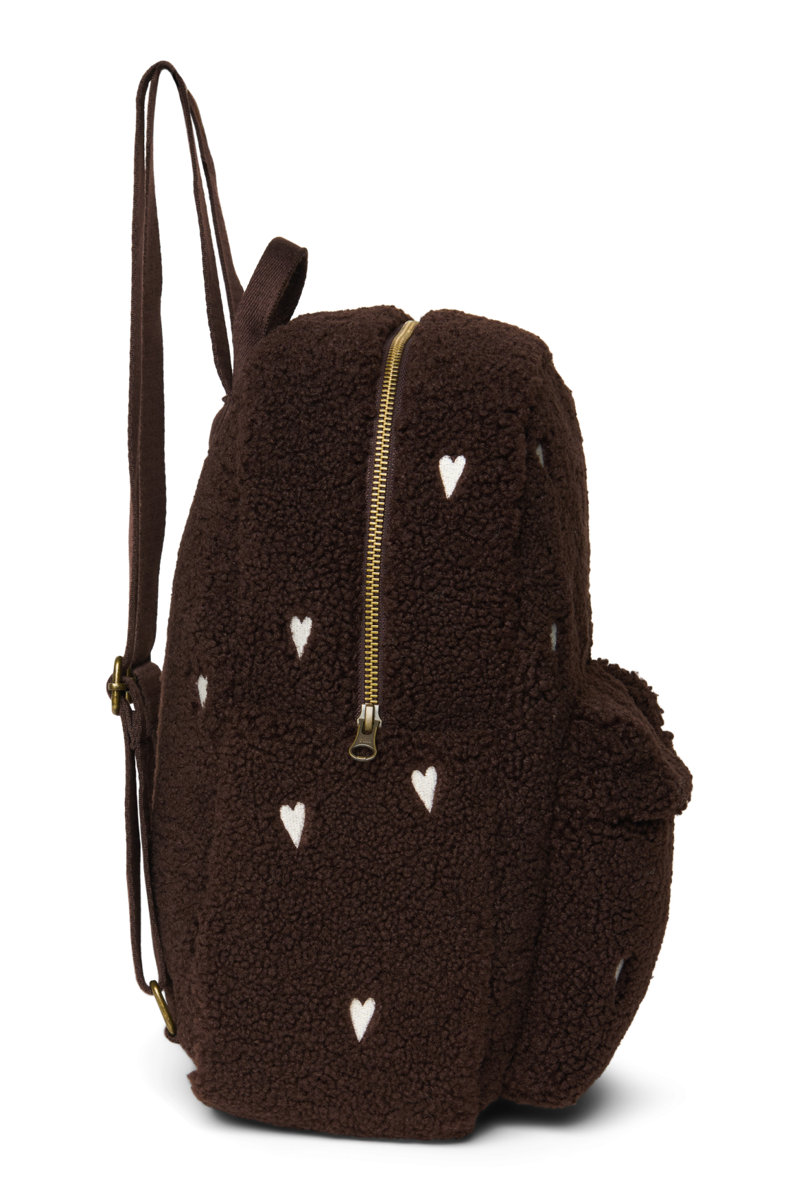 Studio Noos Teddy Midi Rucksack Chocolate Hearts Braun