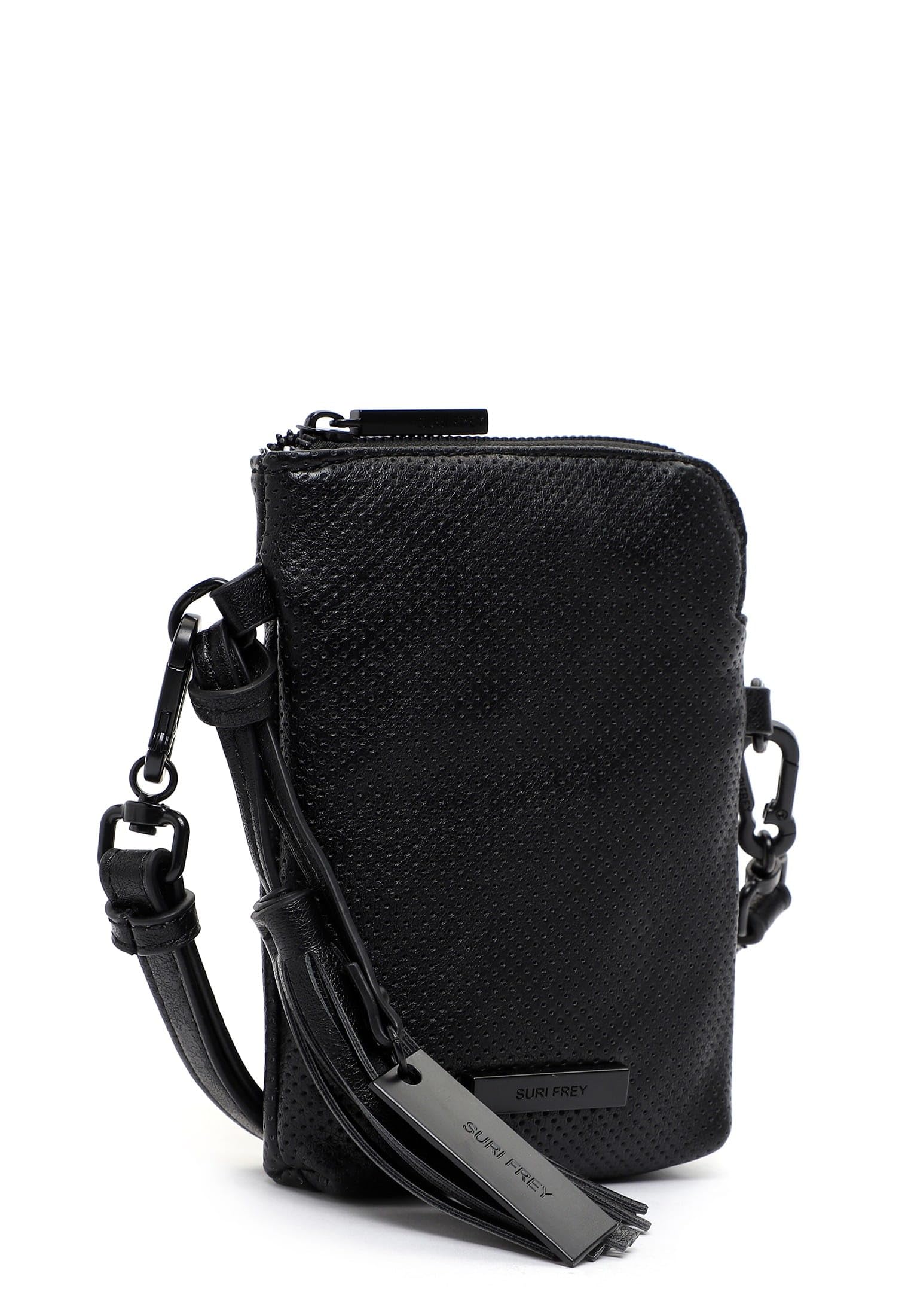 SURI FREY Celly Smartphonebag Handytasche Black perforiert