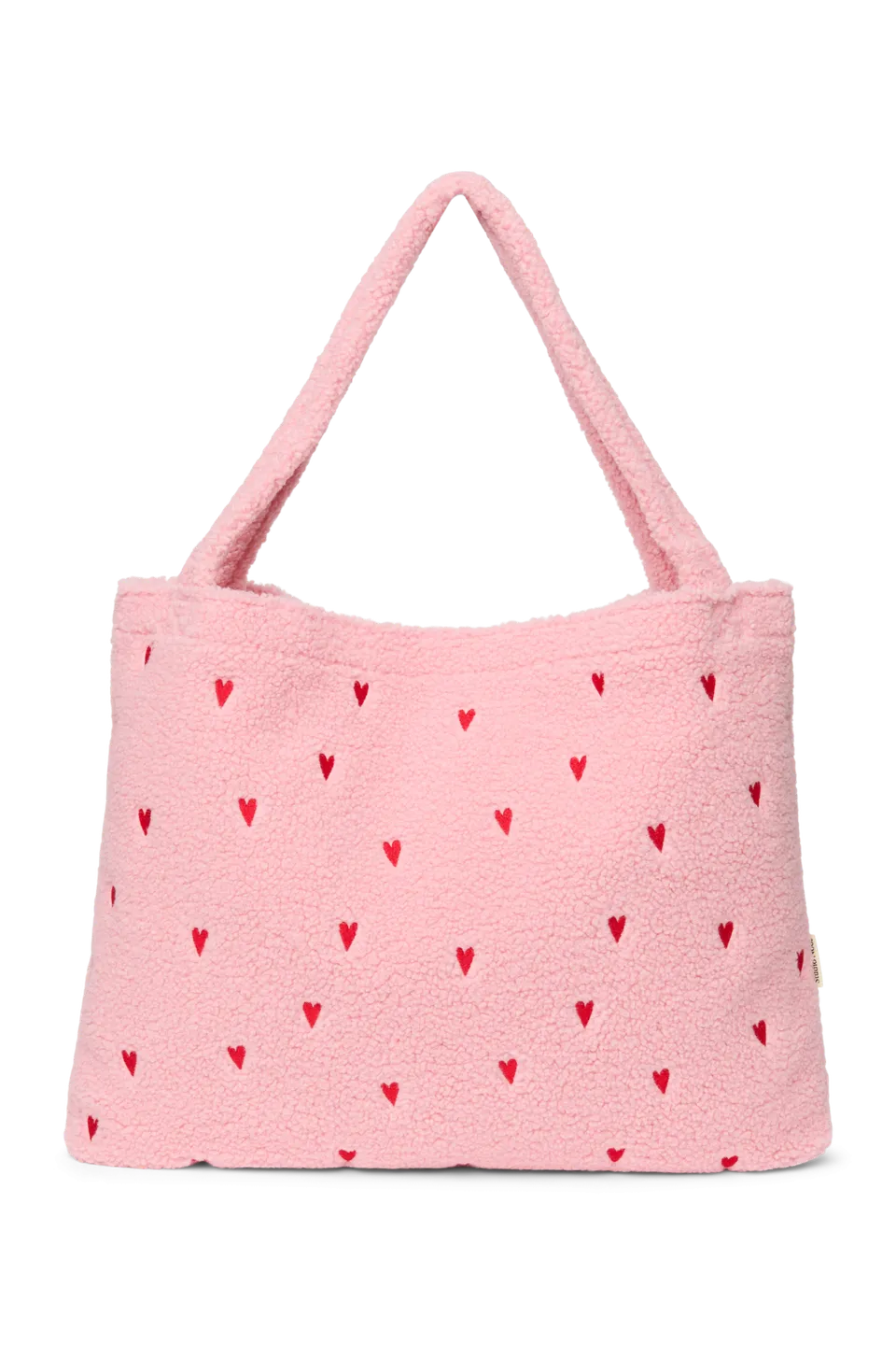 Studio Noos Teddy Shopper Light Pink Hearts rosa