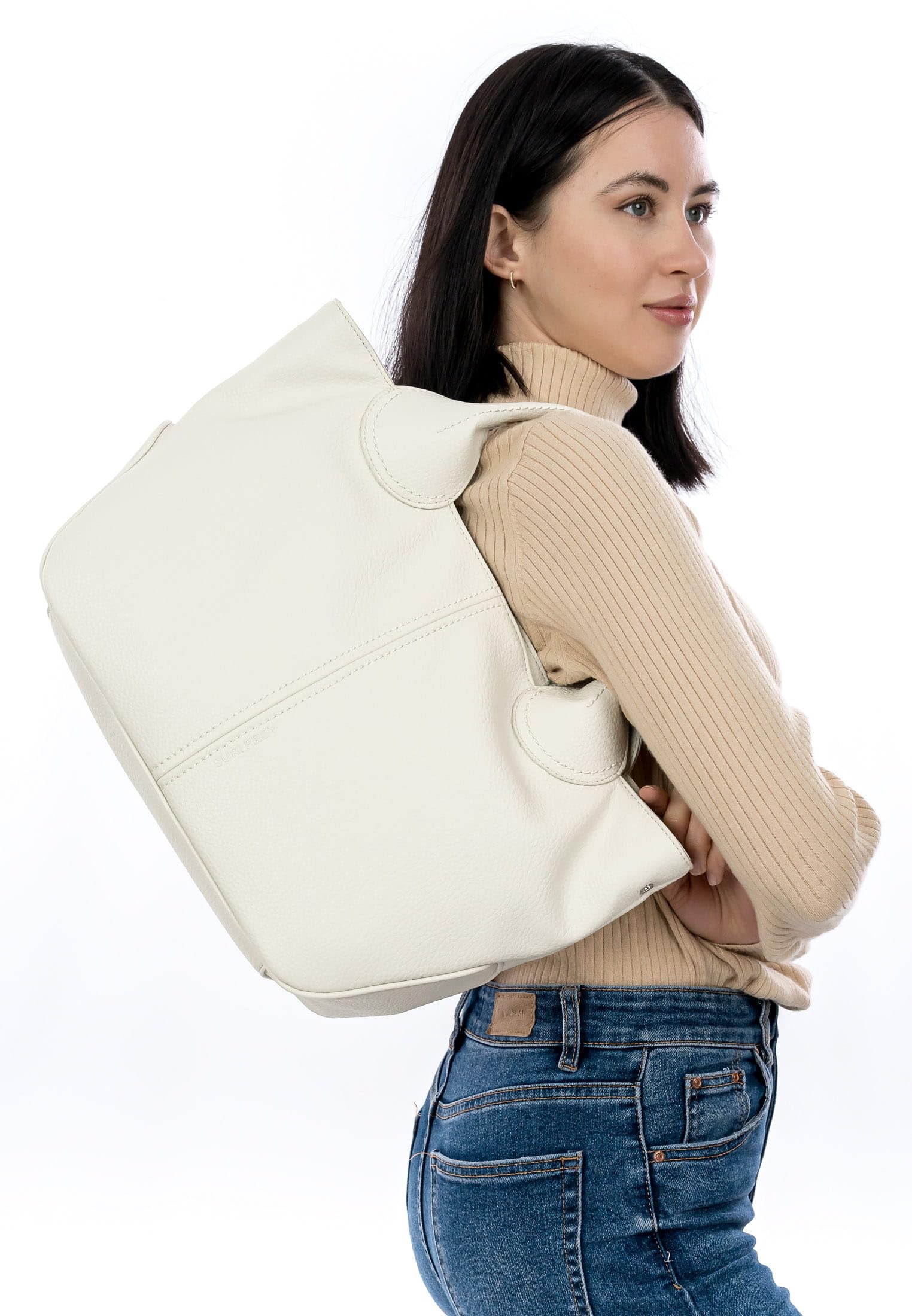 SURI FREY Nessy Cityshopper L Shopper Beige groß
