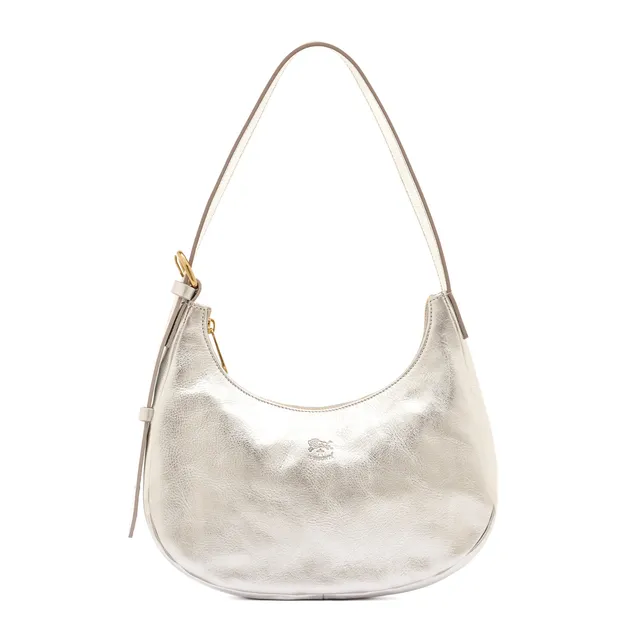 Il Bisonte Belcanto Schultertasche Silber Metallic