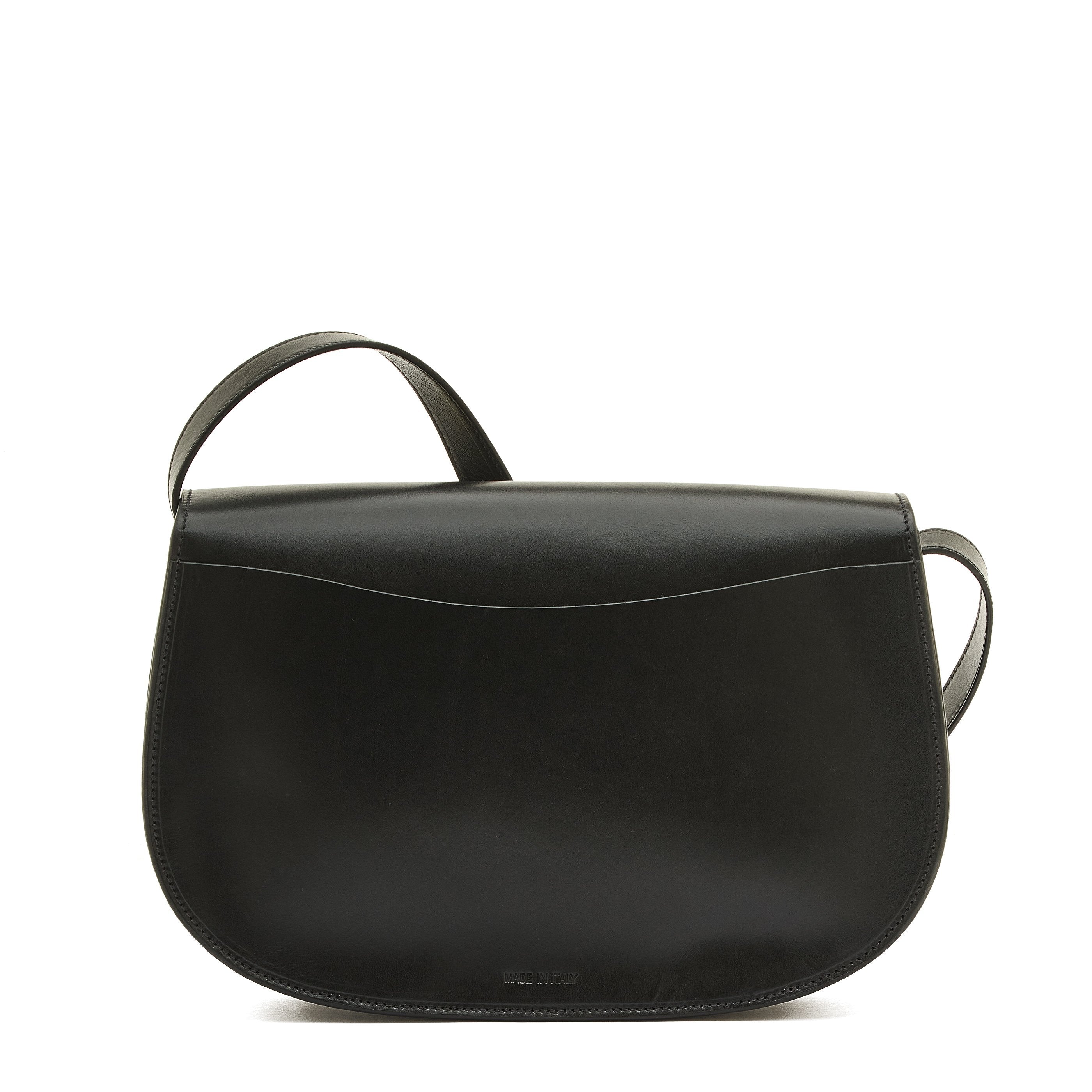 Il Bisonte Atelier Schultertasche Rindsleder Schwarz