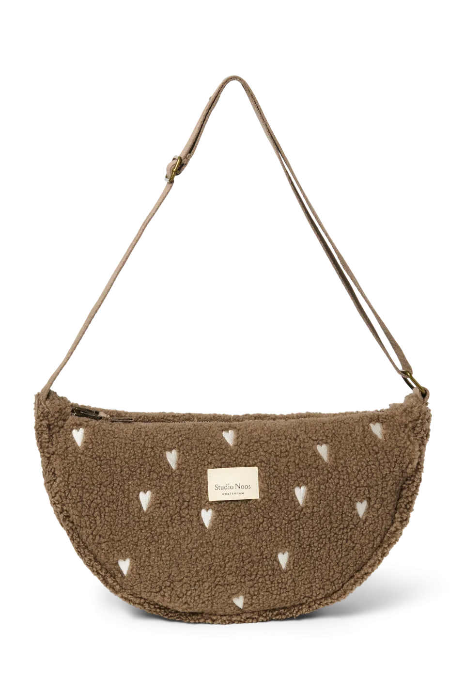 Studio Noos Teddy Bauchtasche Braun Herzen Damen