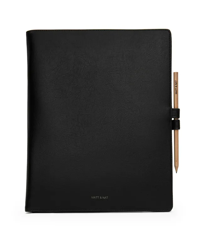 Matt & Nat Vintage Magistral Notizbuchhülle Schwarz Stift