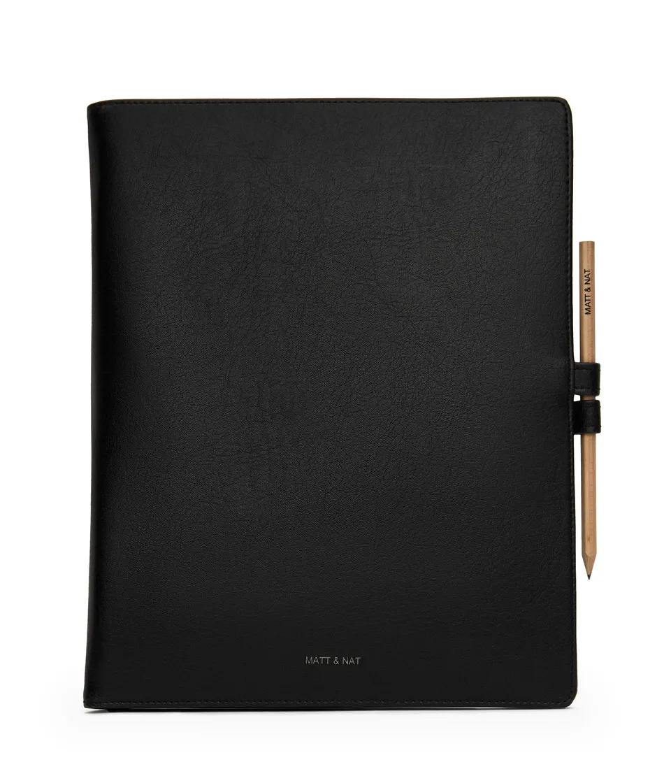 Matt & Nat Vintage Magistral Notizbuchhülle Schwarz Stift