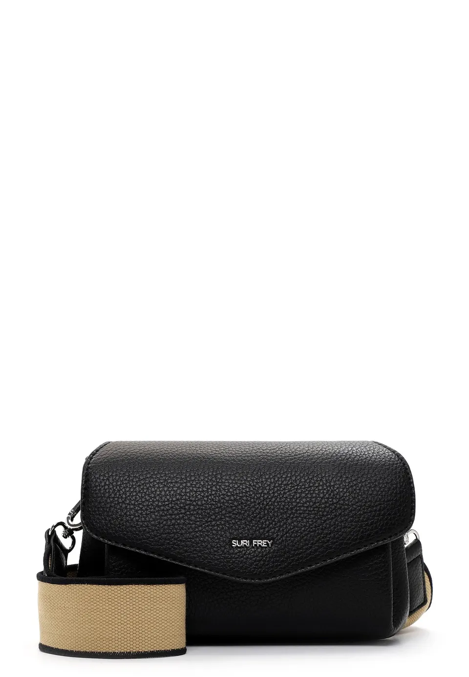 SURI FREY Hanny Crossbody Bag Umhängetasche Black Klappe