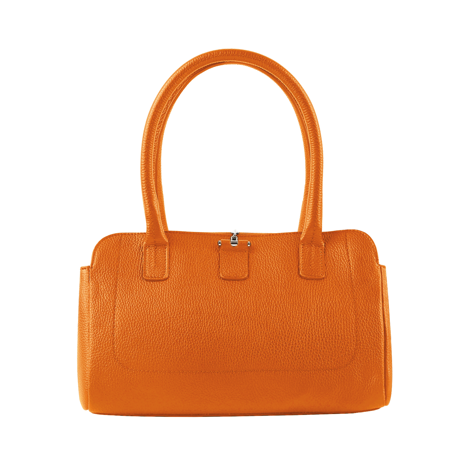 Lamarthe Paris Schultertasche Orange Vollleder