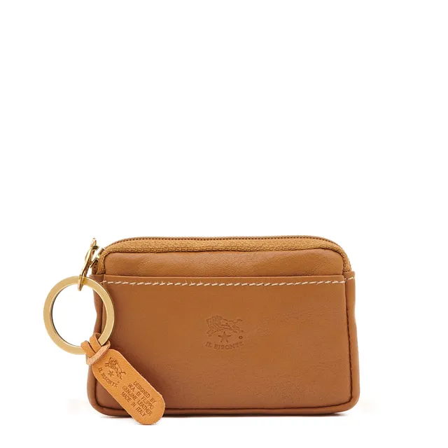 Il Bisonte Münzbörse Leder Gianduia Zip Unisex