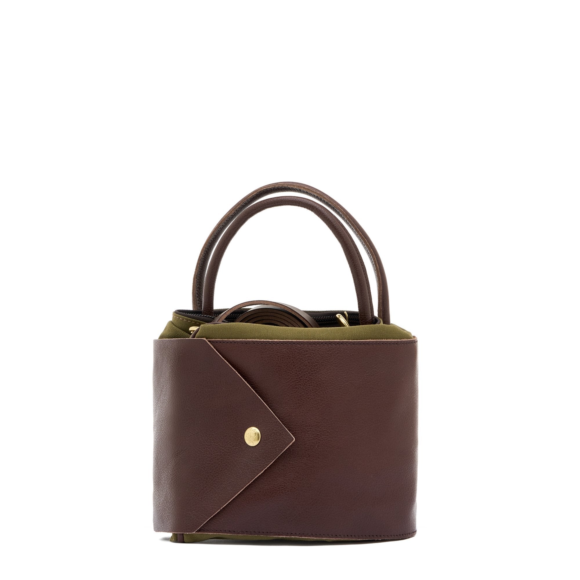 Il Bisonte Vagabonda Reisetasche Grün Polycotton Leder