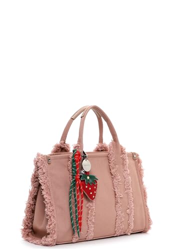 SURI FREY Kally Cityshopper Shopper Rose Denim-Optik