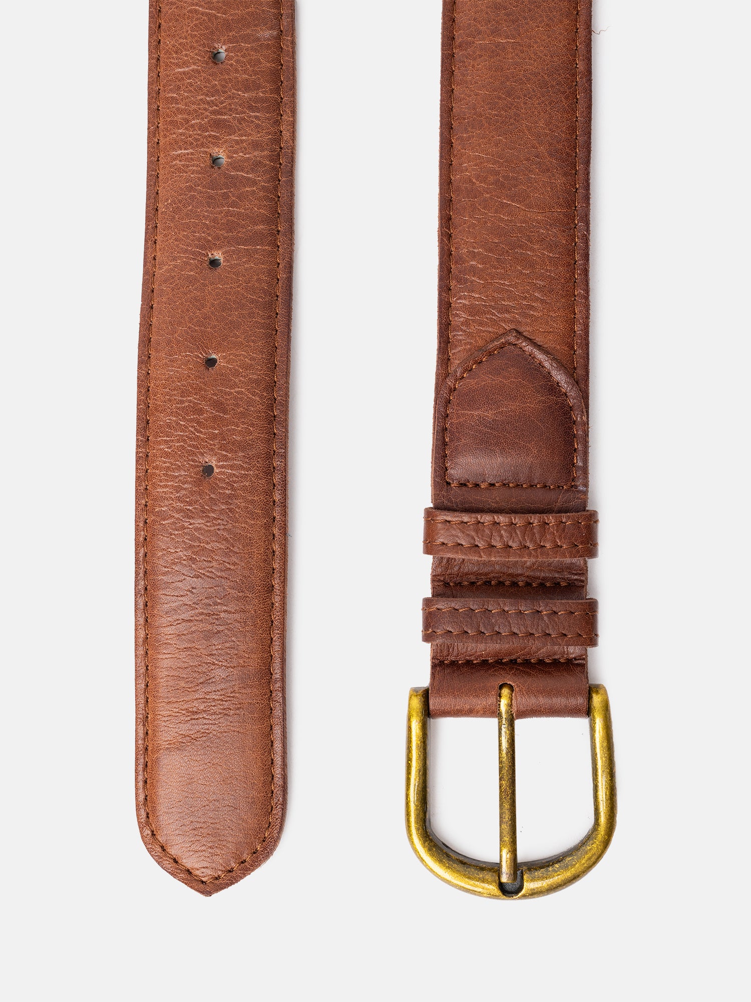 RE:DESIGNED Hyas Wide Gürtel Walnut Vollleder
