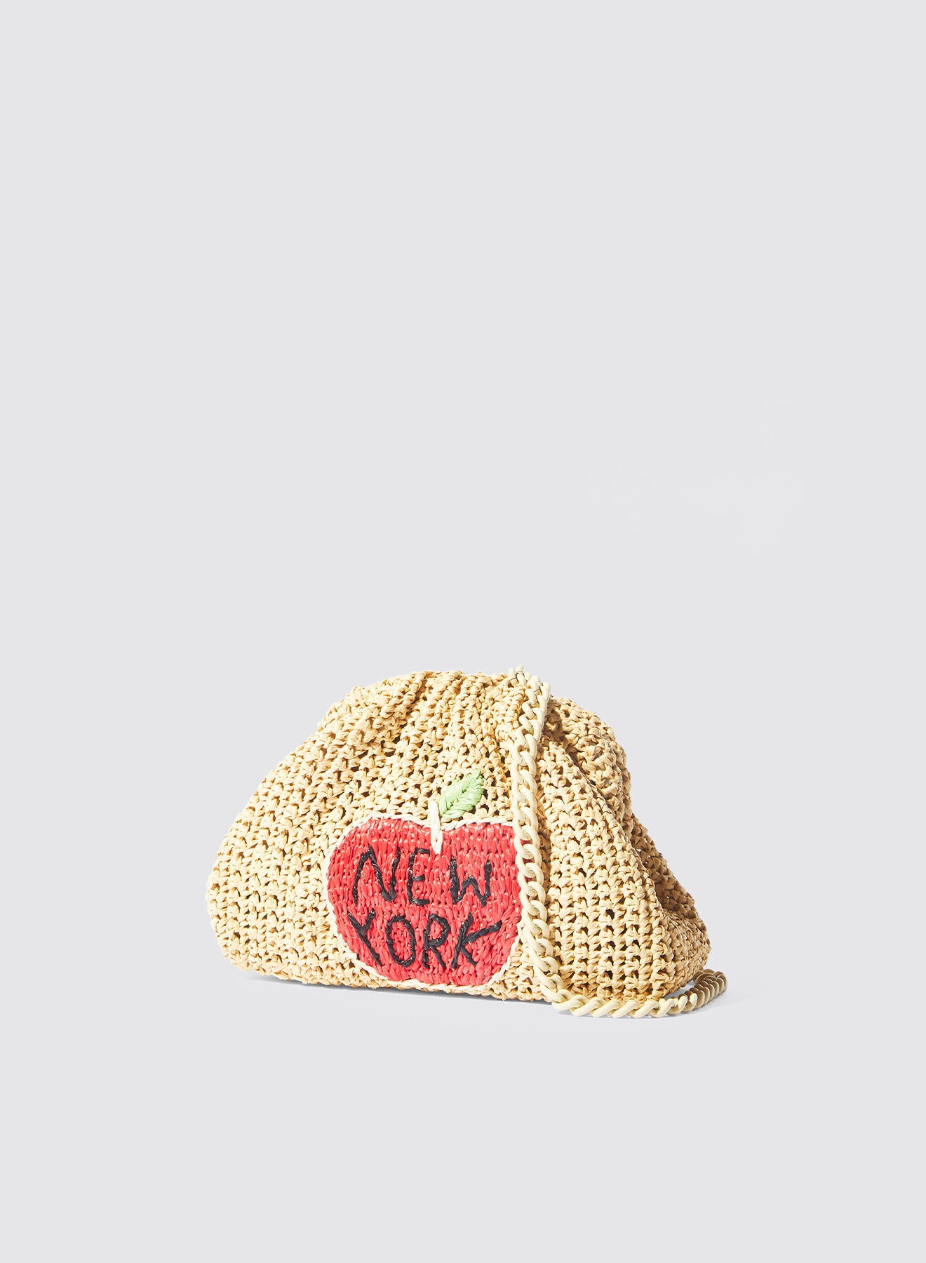 Maria la Rosa NY Mini Bag Crochet Clutch Natural Apfel