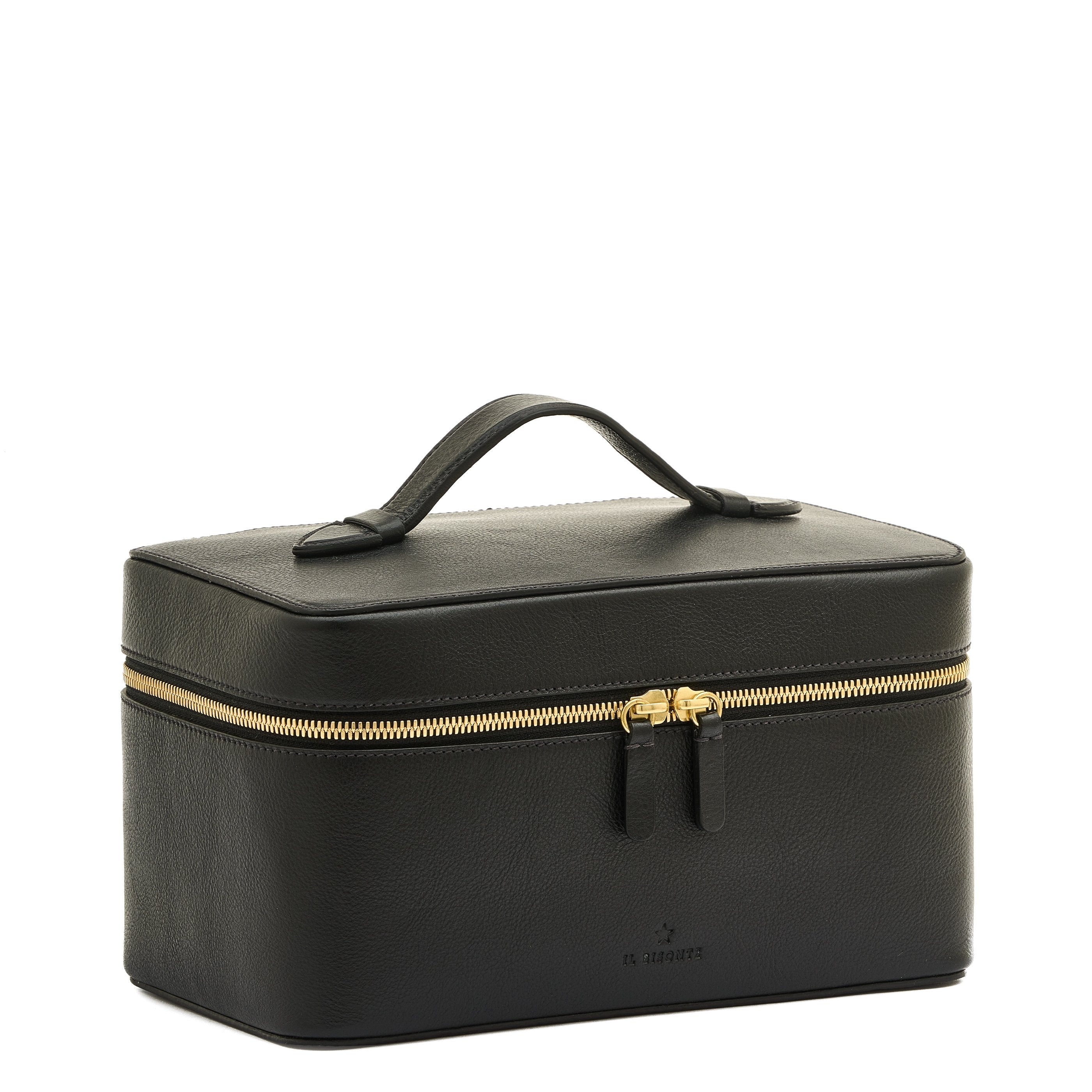 Il Bisonte Musa Beautycase Schwarz Ledertasche