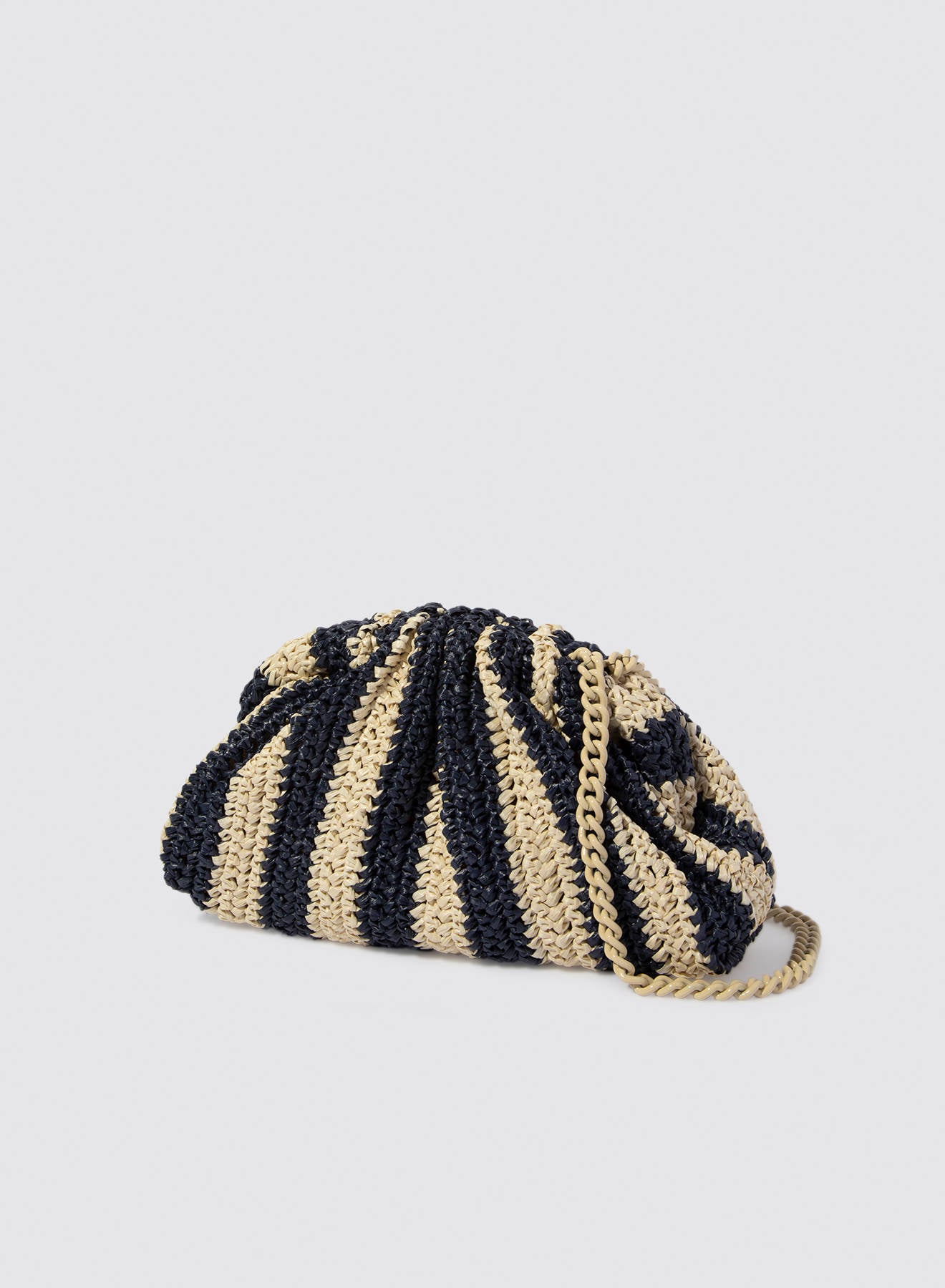 Maria la Rosa Game Crochet Clutch Schwarz Rafia