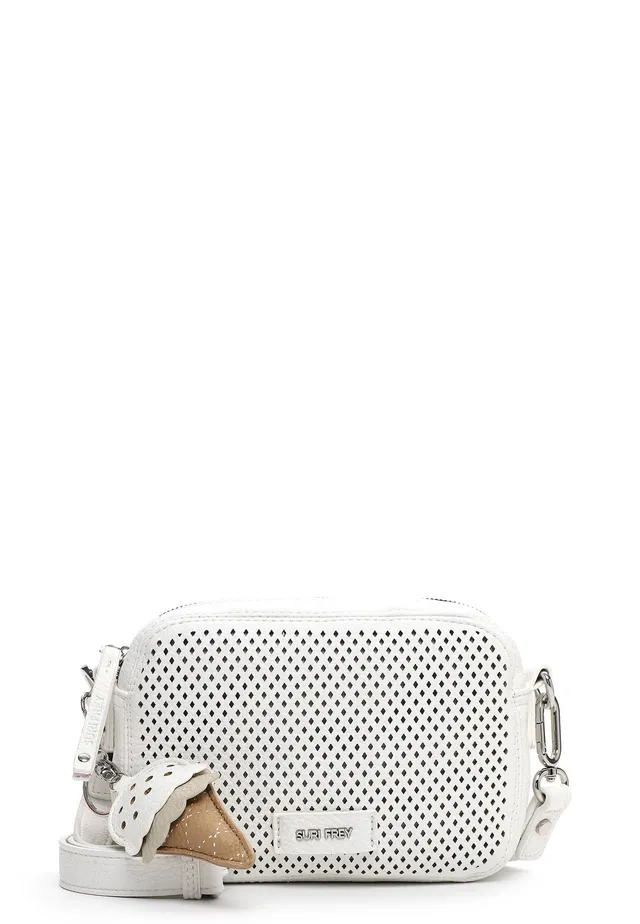 SURI FREY Cilly Crossbody Umhängetasche Weiß gelocht