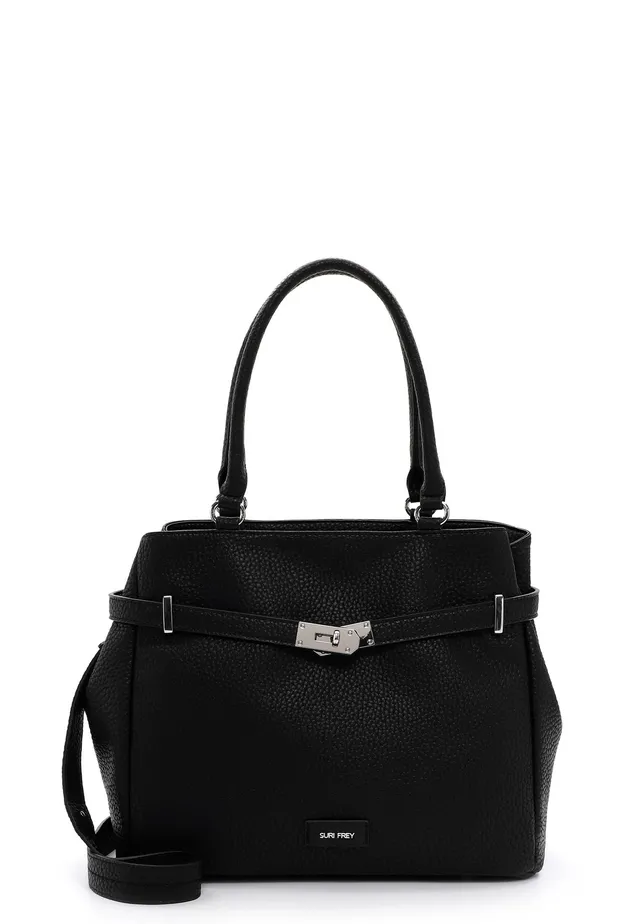 SURI FREY Leony Cityshopper M Handtasche Black genarbt