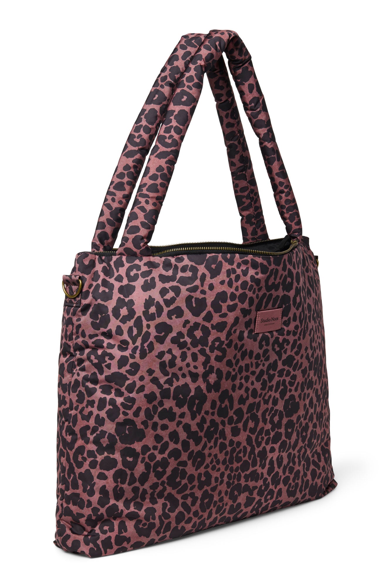Studio Noos Puffy Diaper Bag Wickeltasche Red Leopard gesteppt