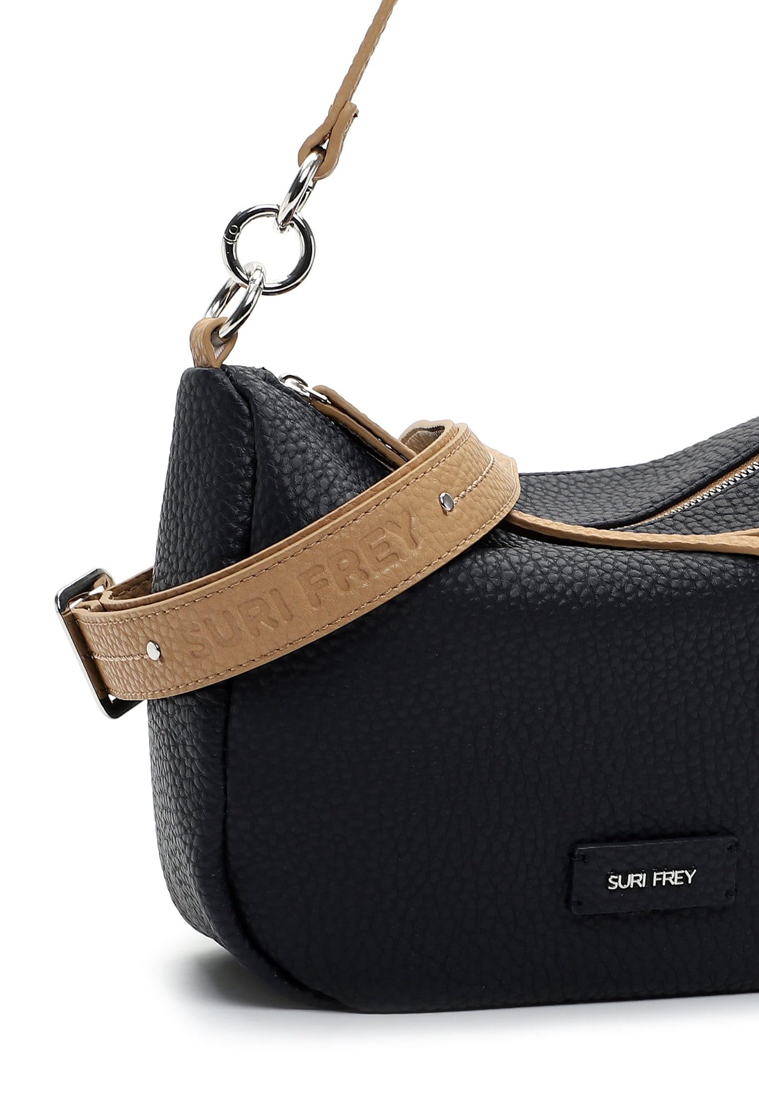 SURI FREY Batty Schultertasche Blau mit Reissverschluss