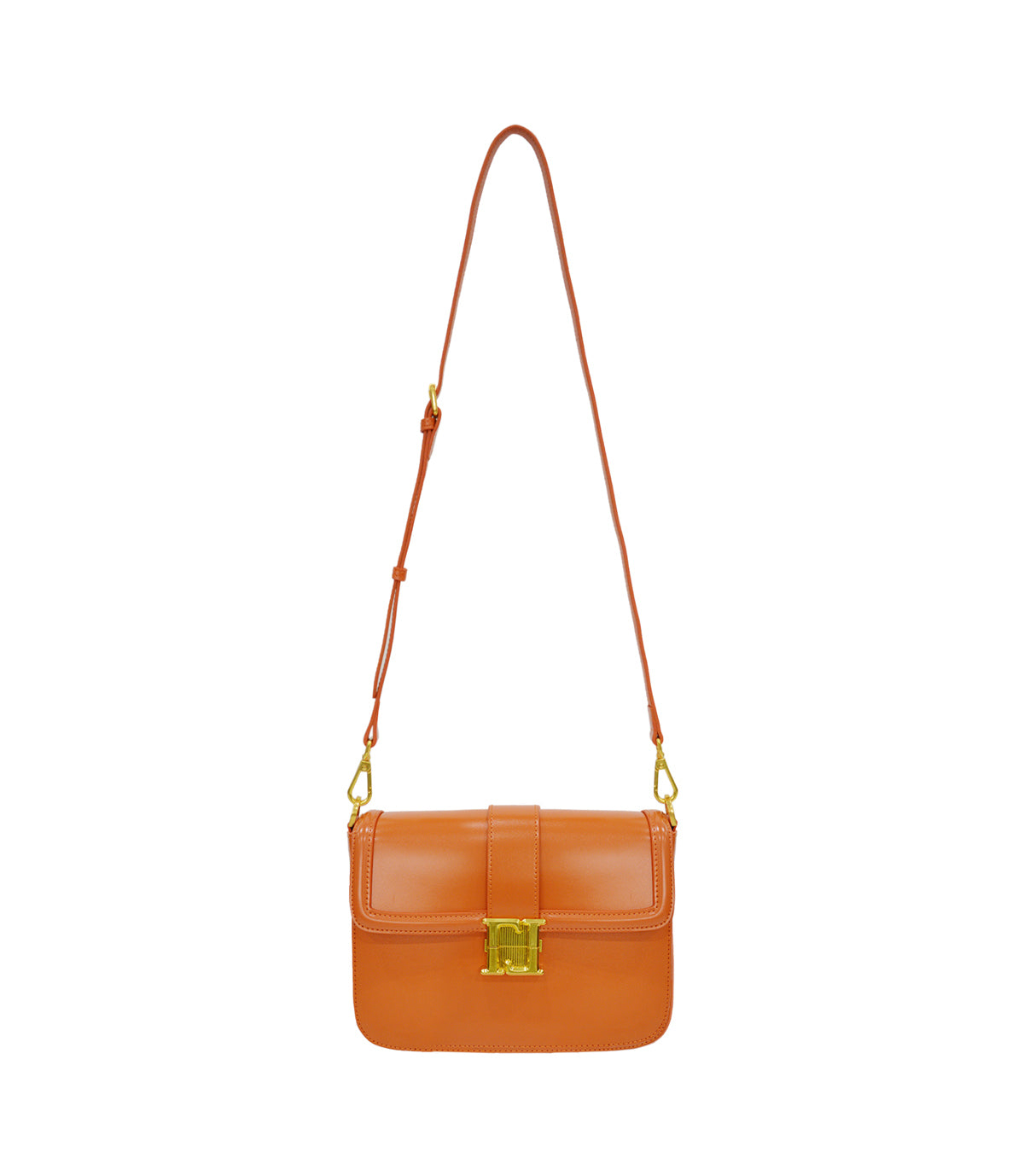 Lamarthe Bella Schultertasche Orange Spaltleder