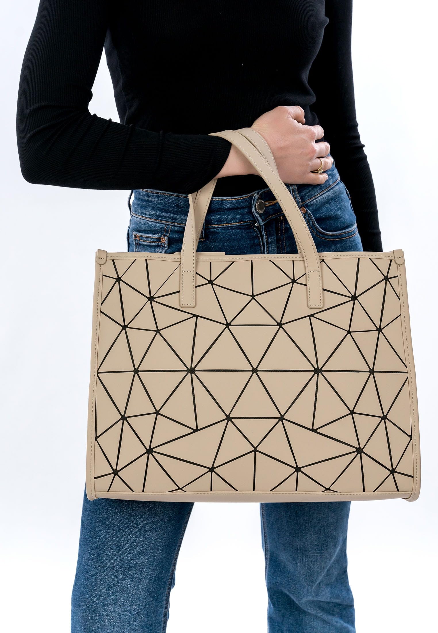 SURI FREY Jessy-Lu Cityshopper L Shopper beige geometrisch