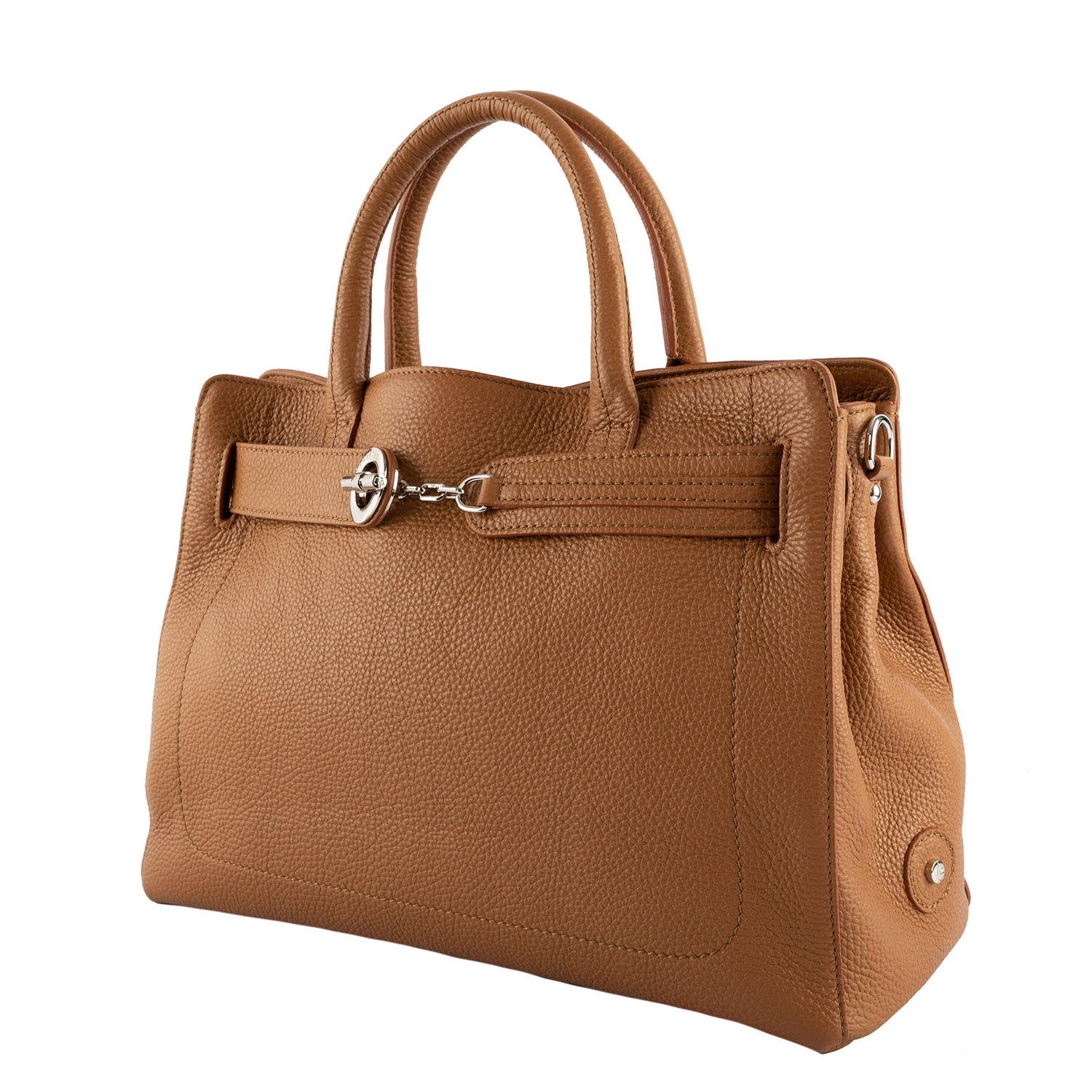 Lamarthe Paris Handtasche Cognac Vollleder 38 cm