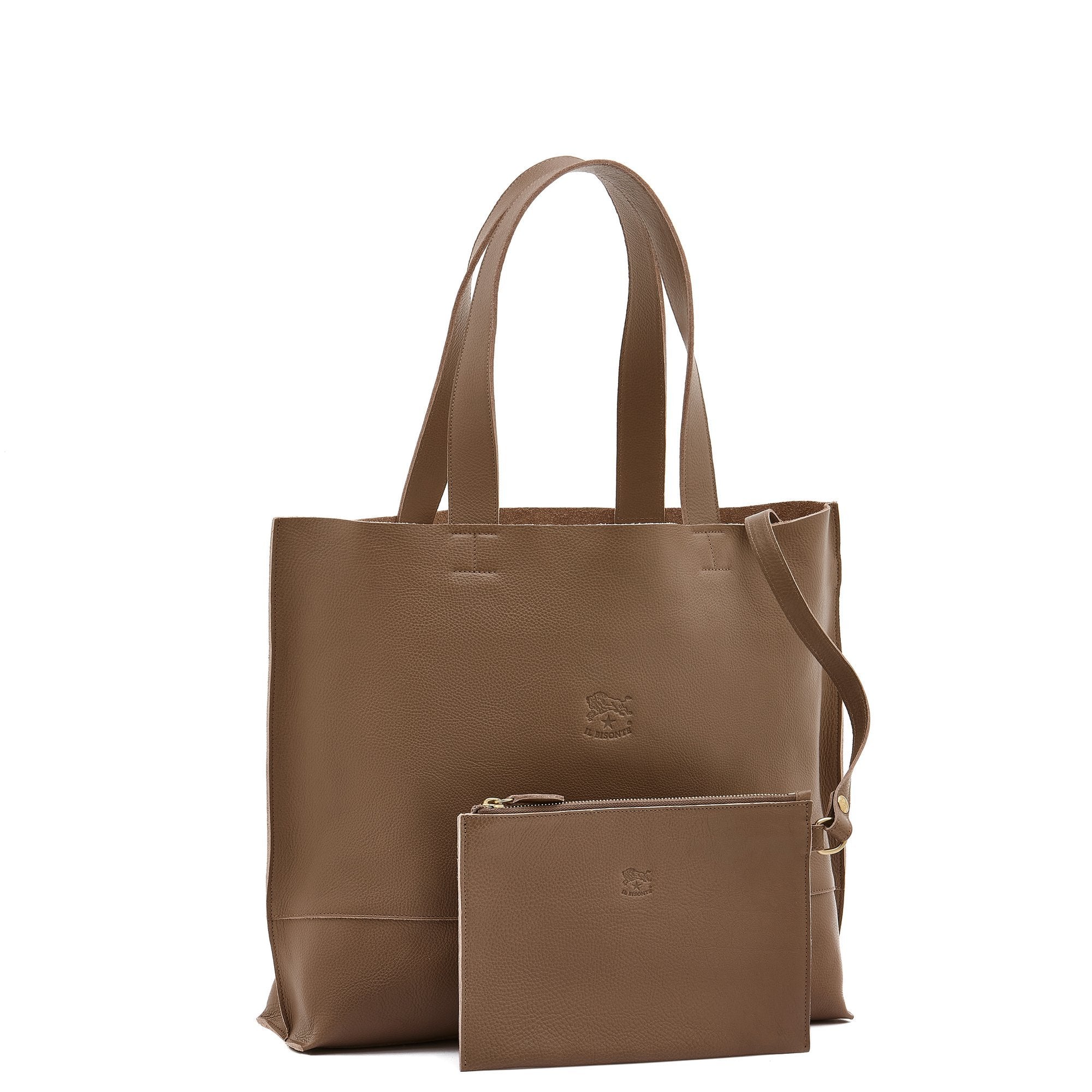 Il Bisonte Talamone Shopper tortora Vollleder
