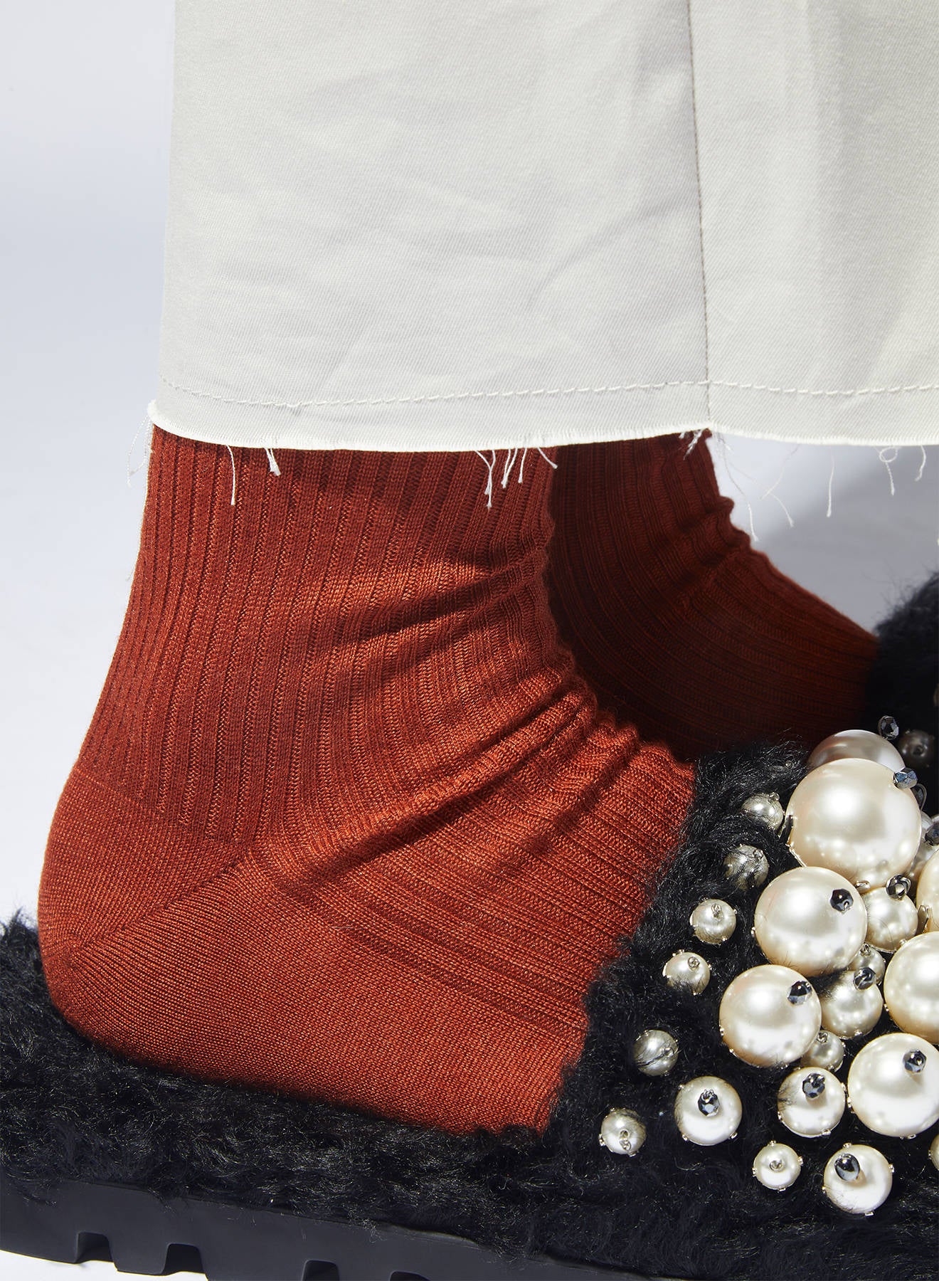 Maria la Rosa English Socken Rust Cashmere-Seide
