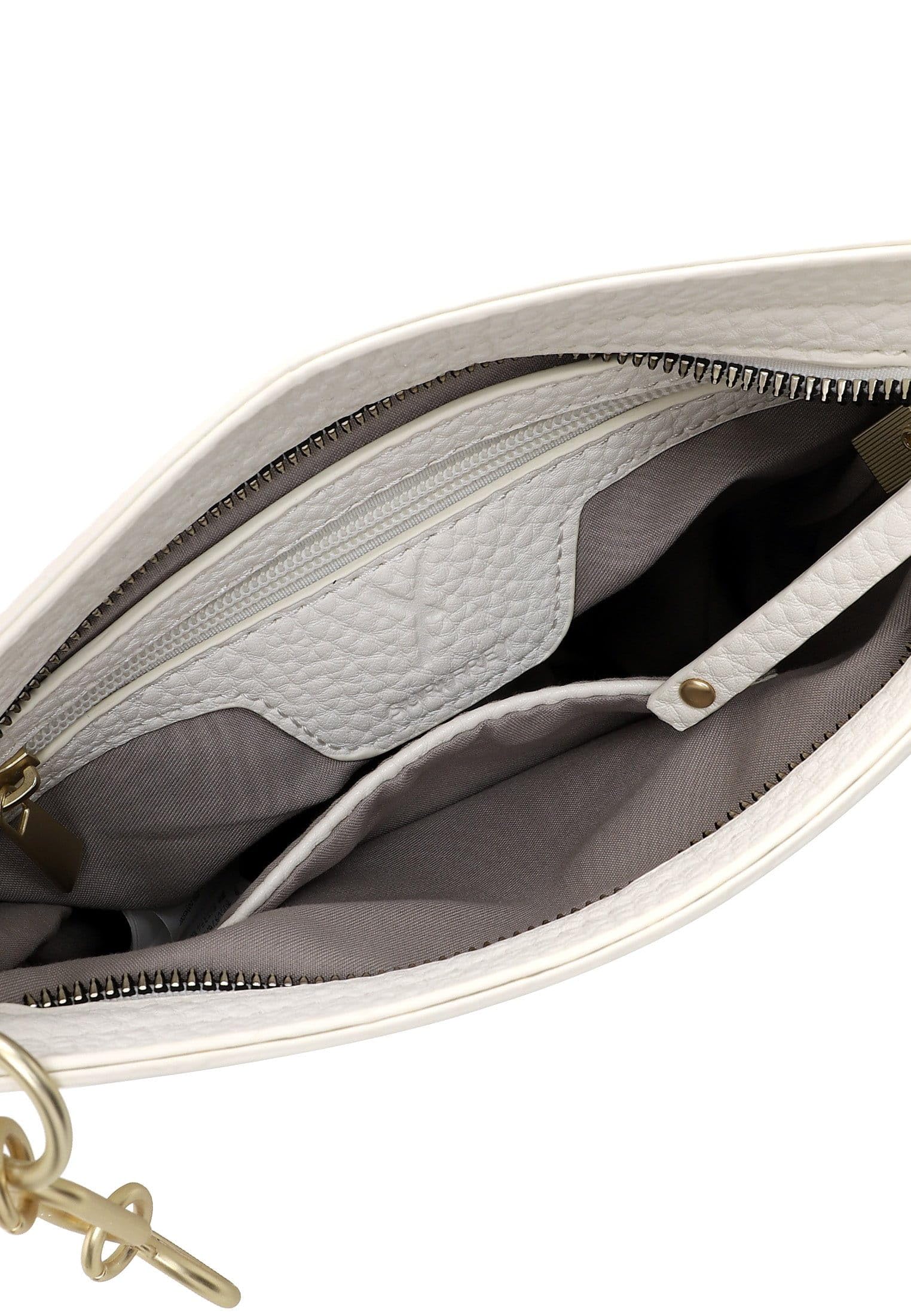 SURI FREY Gwenny Crossover Bag Umhängetasche Weiß Zipper