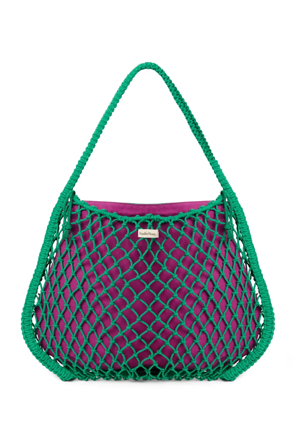 Studio Noos Macrame Mom Bag Strandtasche Grün Wende-Inlet