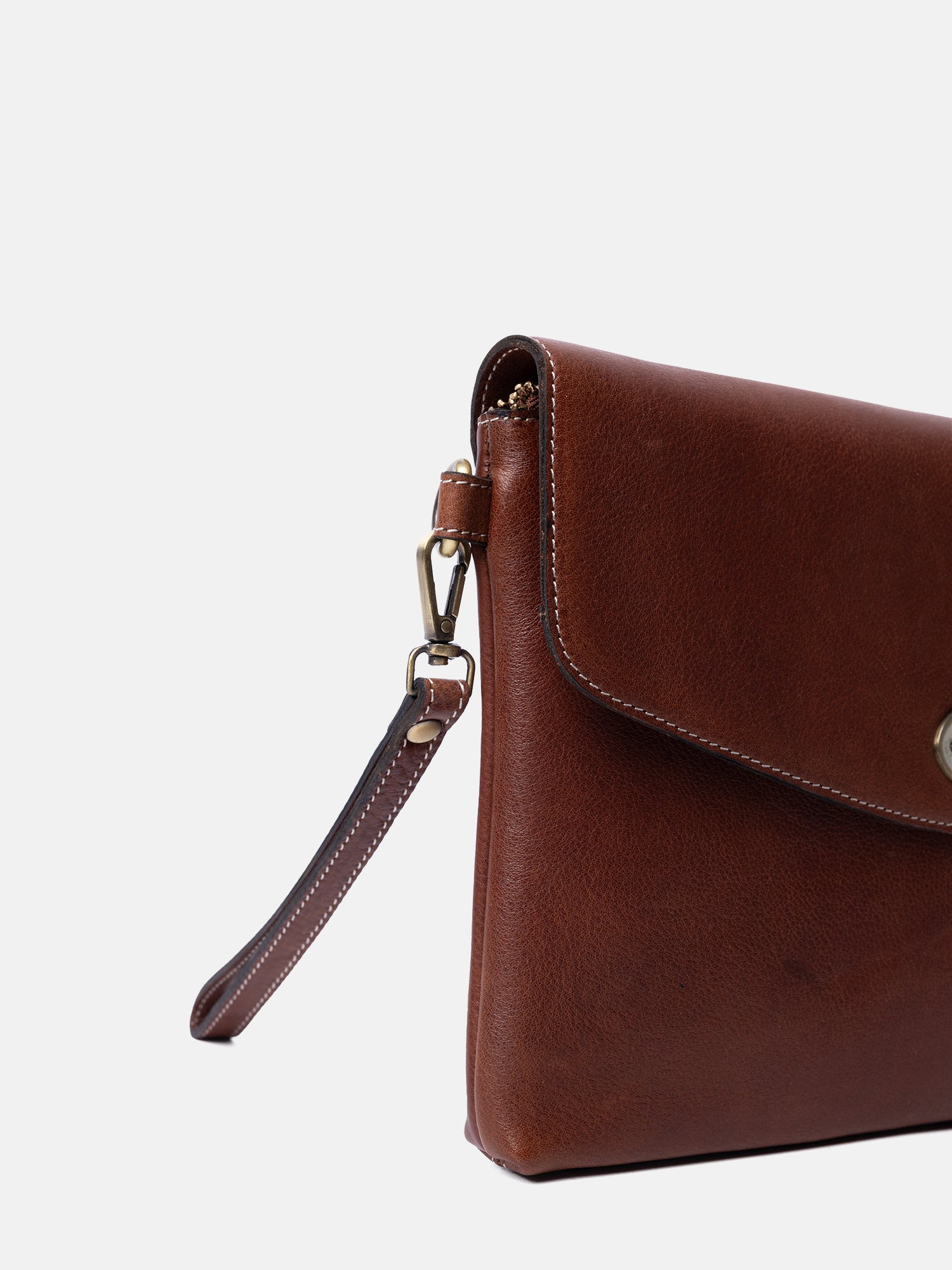 RE:DESIGNED Saya Umhängetasche Cognac Vollleder