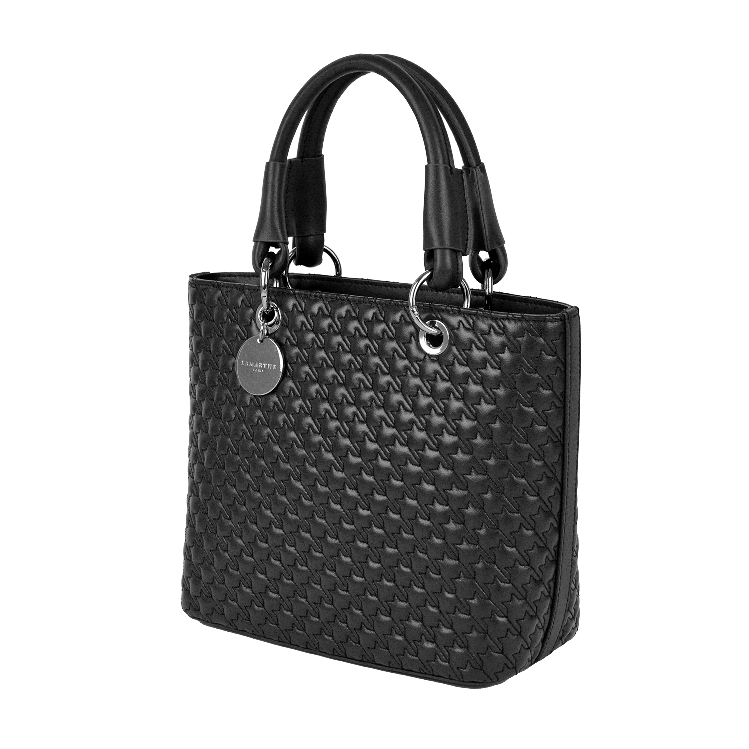 Lamarthe Mademoiselle Handtasche Schwarz Steppleder