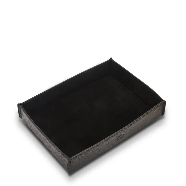 Il Bisonte Home Ablageschale Schwarz Vollleder