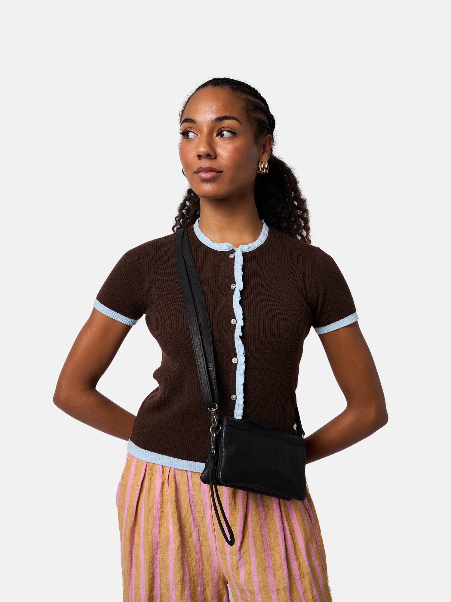 RE:DESIGNED Lisa Soft Umhängetasche Soft Black Vollleder