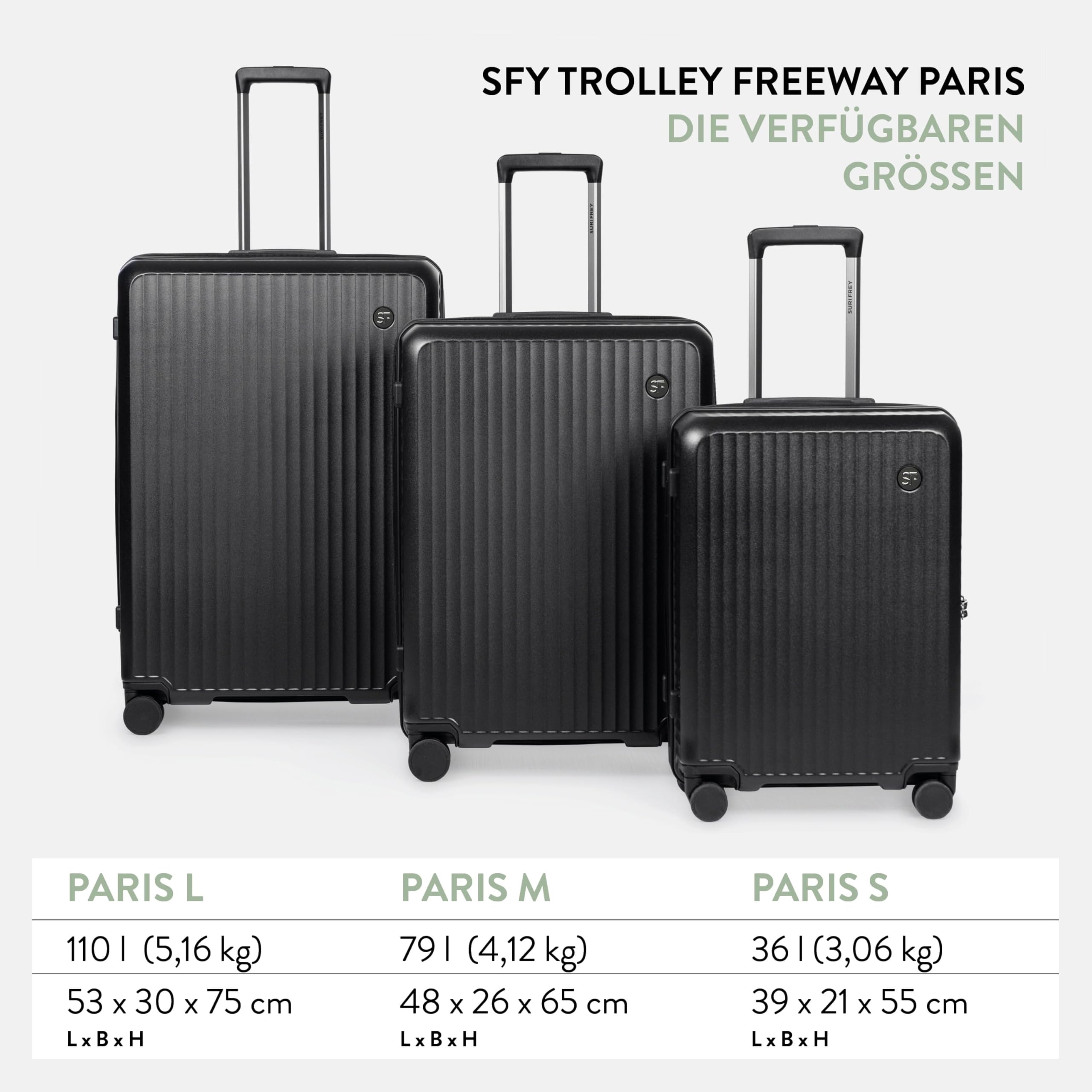 SURI FREY FreyWay Paris 70701 Koffer Schwarz 79 l